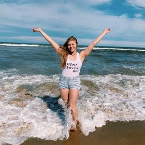 Aerie “Coffee Loves Me” Bodysuit